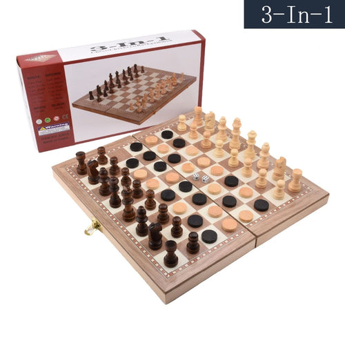 3in1 Folding Chess&Backgammon set