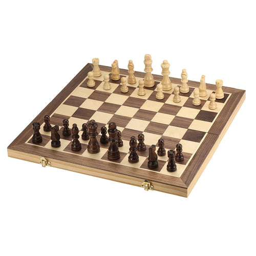 New Foldable Wooden Chess Set