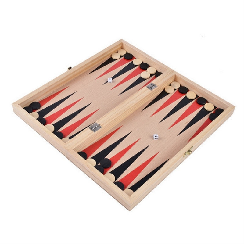 Portable Travel Games Chess & Checkers & Backgammon